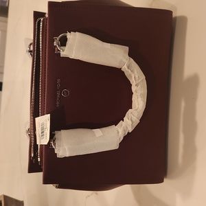 Michael Kors Marilyn Leather Satchel (Merlot)